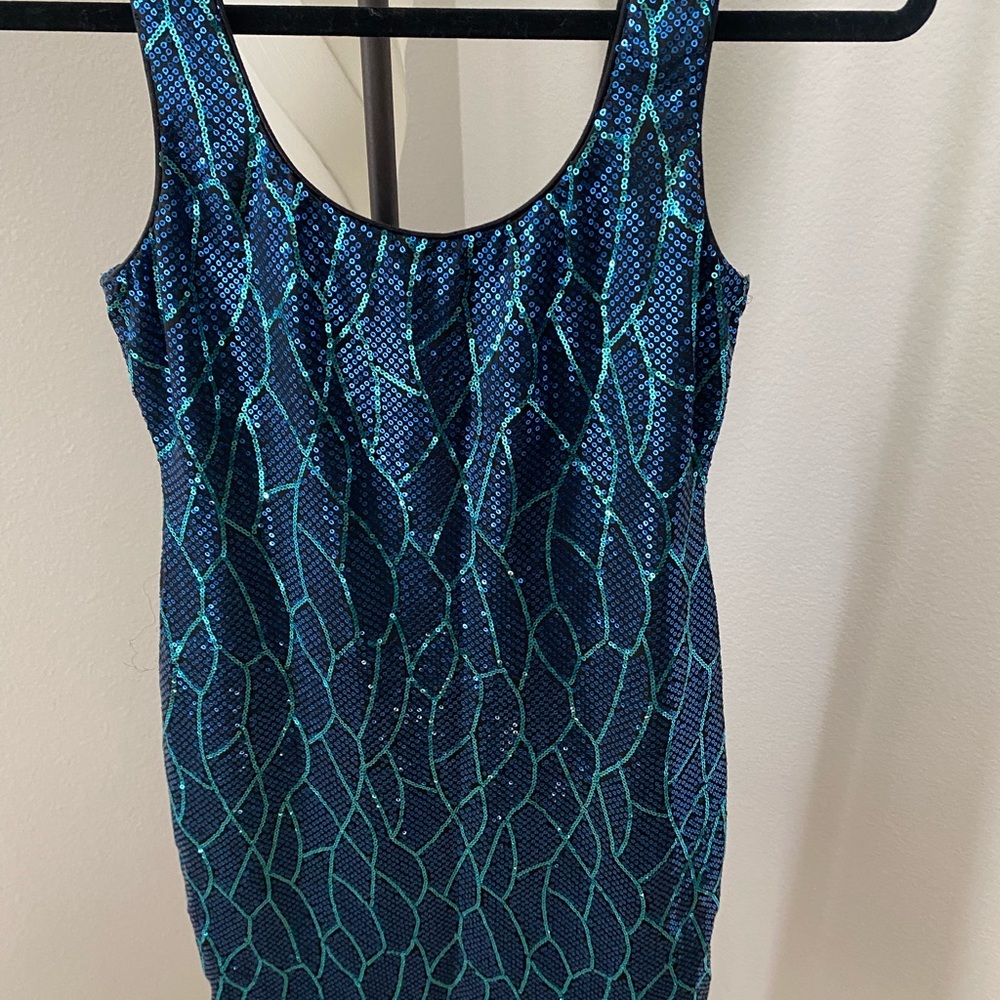 Sequin Aqua Blue Dress
